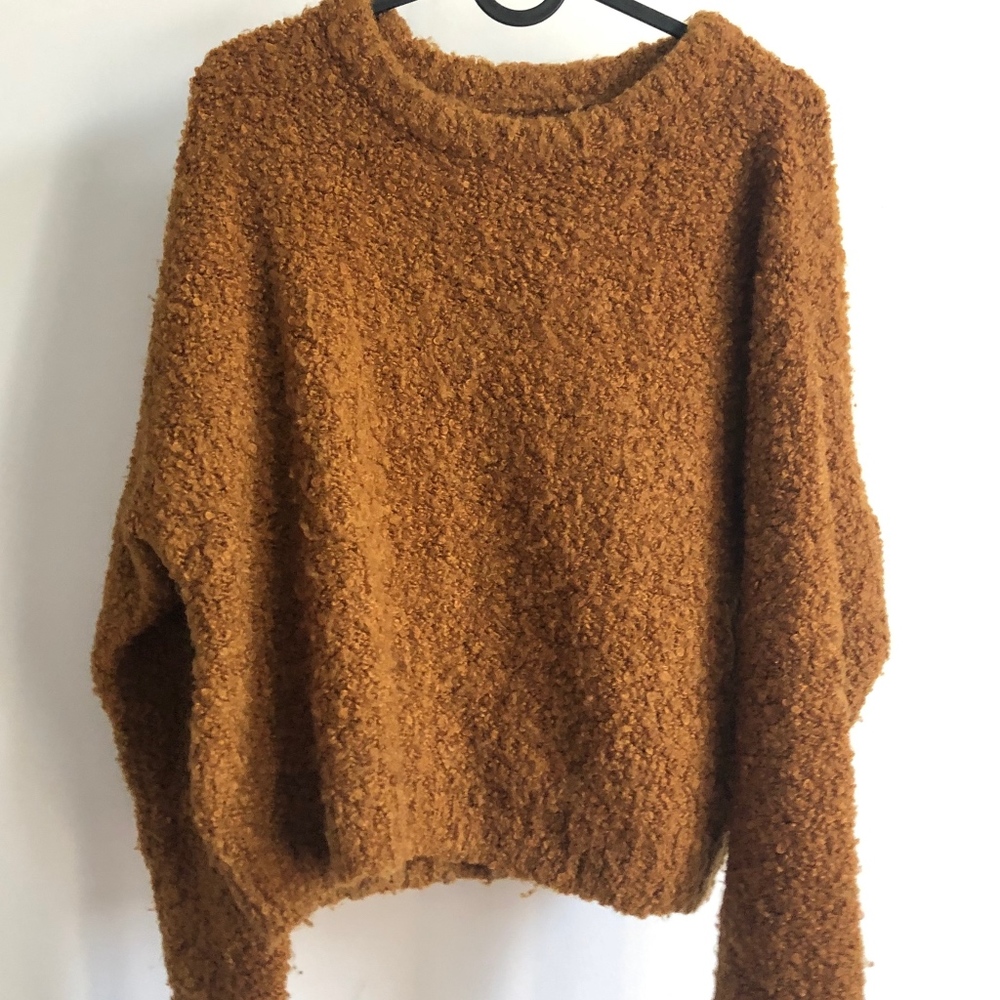 Weekday Burnt Orange Fuzzy Sweater